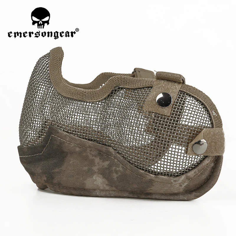 Emersongear para V2 Strike-mascarilla de media cara de acero, gorros protectores de malla, Airsoft, deporte de caza, senderismo, ciclismo, combate al aire libre - imagen 5
