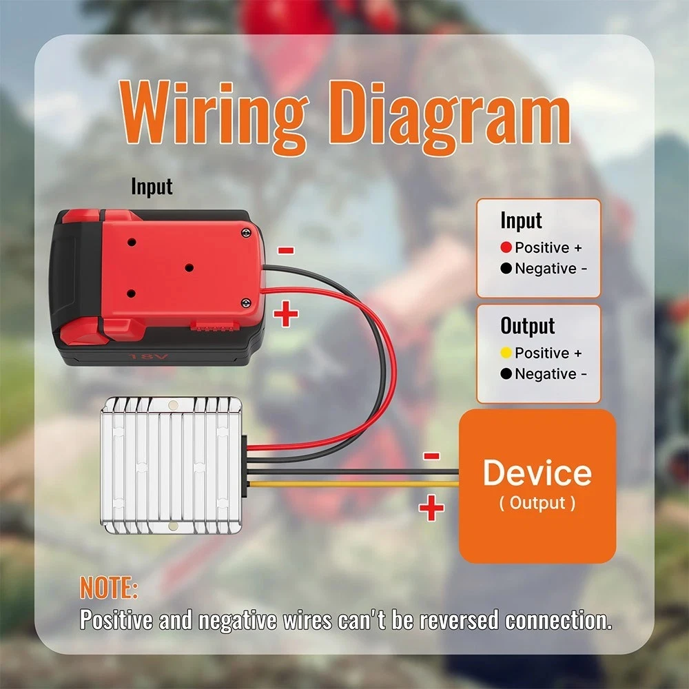 Convertidor reductor de 18V a 12V para adaptador de batería de rueda eléctrica Milwaukee M18 DC 12V 20A 240W inversor convertidor Buck automático - imagen 5