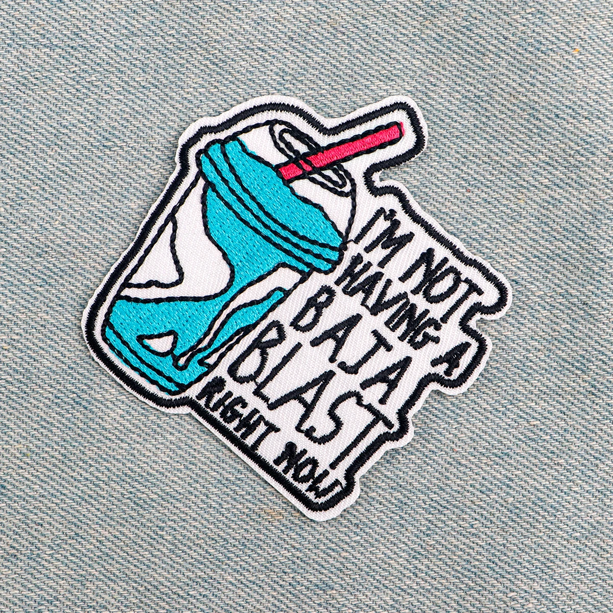 Parche bordado de bebida divertida, parches termoadhesivos para planchar en la ropa, insignias de costura DIY - imagen 3