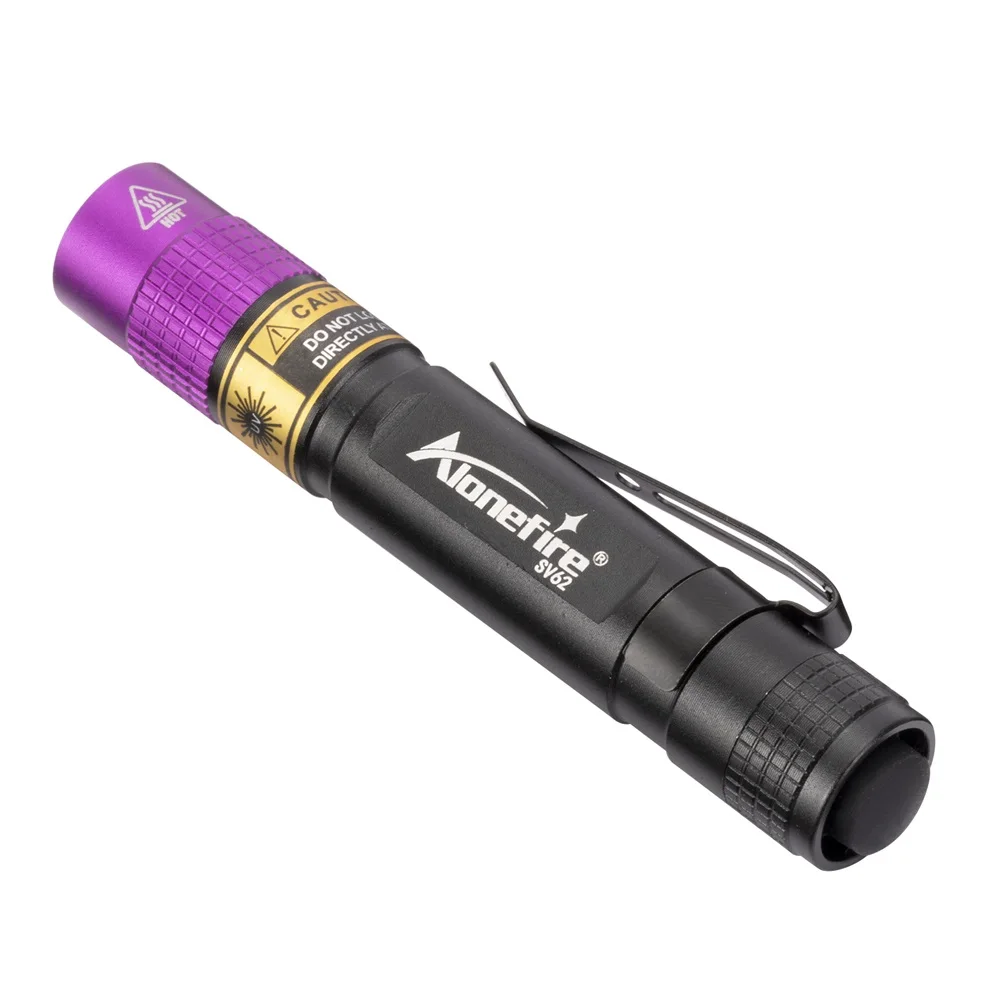 Linterna LED SV62 de 3W UV 365nm, Mini bolígrafo AAA, antorcha ultravioleta, marcador de dinero, mineral, mancha de orina de mascota, Detector de luz negra de escorpión - imagen 4