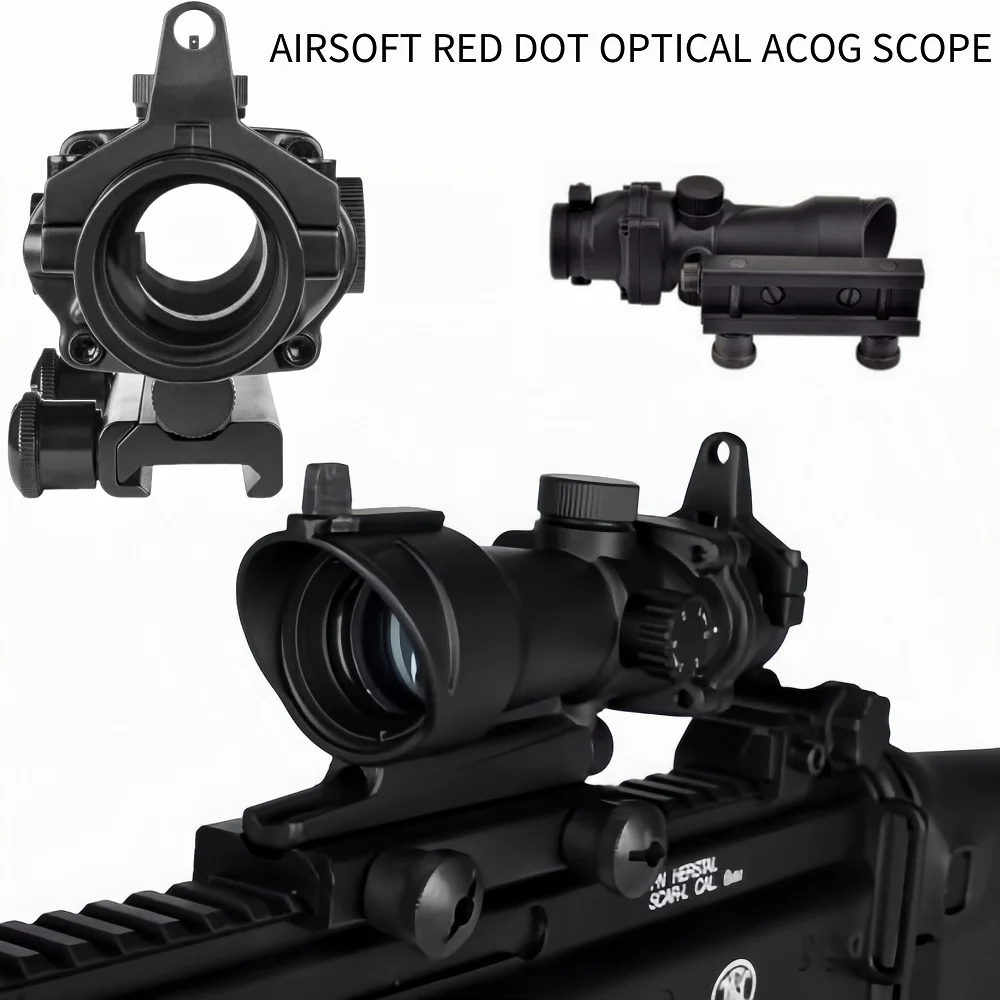Mira óptica para Rifle 1X32, mira de punto rojo para caza, mira telescópica ajustable, punto rojo y verde con montaje de 20mm | - imagen 2