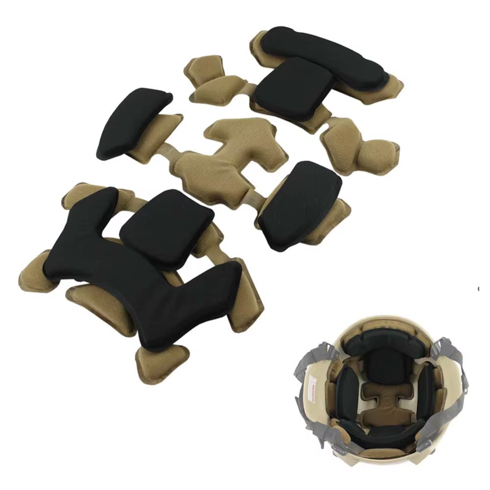 Casco táctico de espuma, almohadillas absorbentes, impermeable
