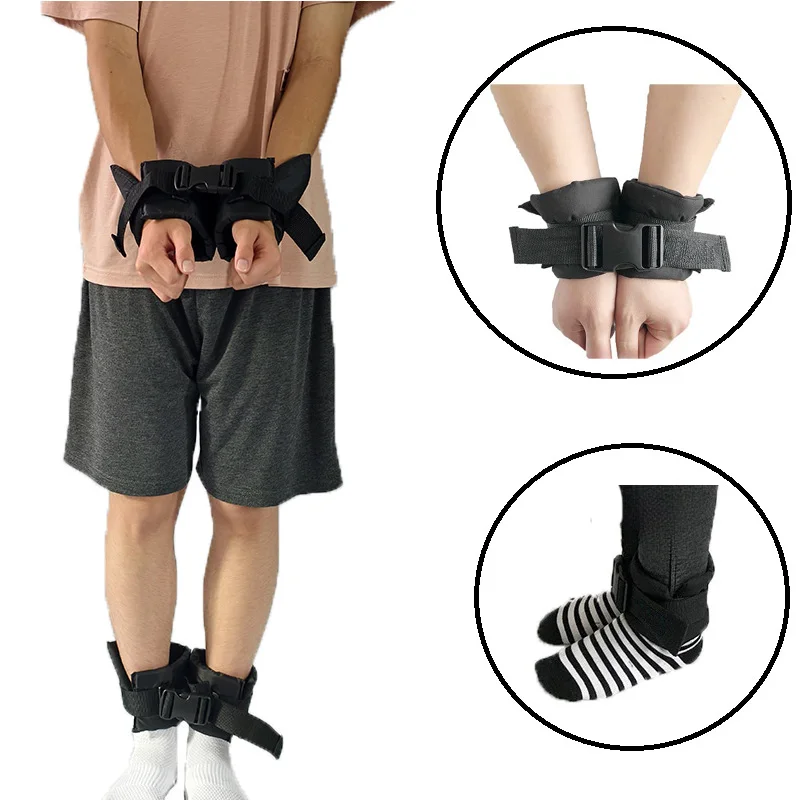 Correa Universal de sujeción para extremidades de pie y muñeca, correa de sujeción para mano de paciente, soporte para extremidades, accesorios suaves para cinturón de fijación de liberación rápida - imagen 3