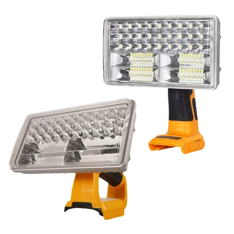 Lámpara de herramienta de luz de trabajo LED inalámbrica de 8 pulgadas para Dewalt 18V batería de iones de litio DCB205 DCB206 linterna eléctrica para exteriores foco - imagen 4