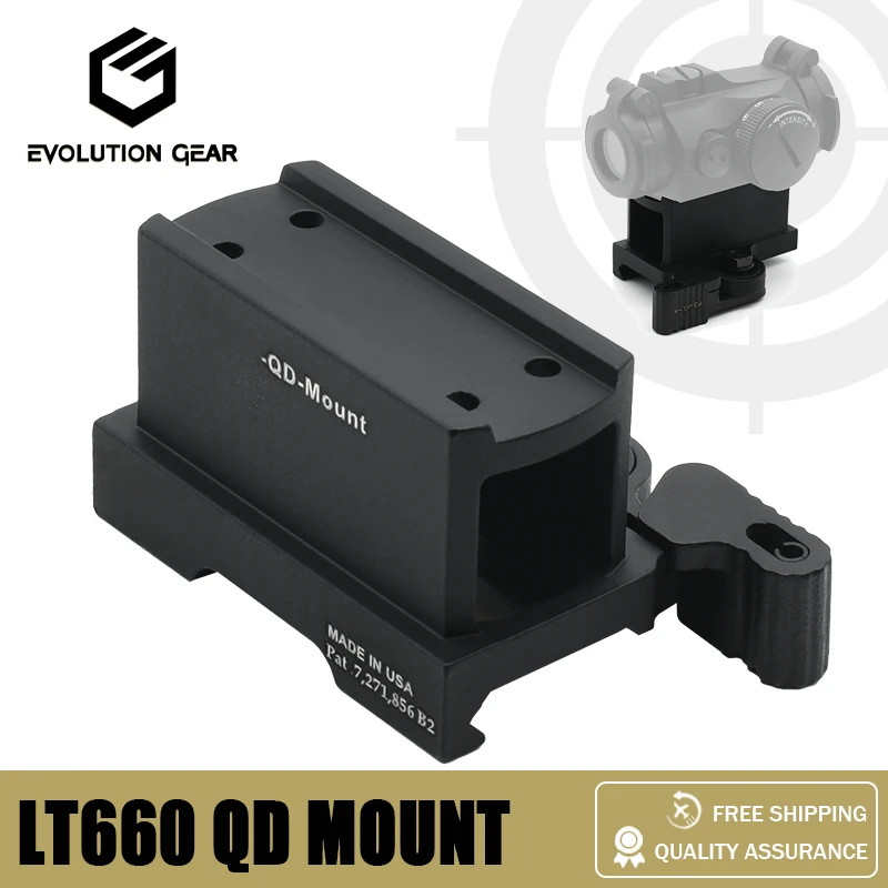 Soporte óptico táctico LT660 QD, mira de punto rojo para M5 M5S 12, punto rojo con marcas completas