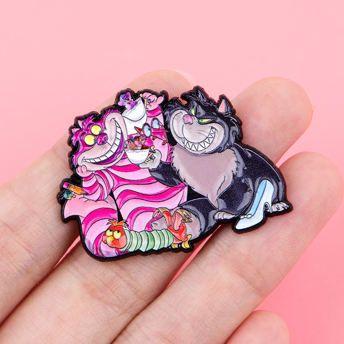 Alfileres esmaltados de gato negro, conjunto de broche de animales de dibujos animados, decoración de ropa, alfileres de Metal, mochila, sombrero, insignia, accesorios, 5 uds. - imagen 4