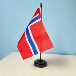Bandera escritorio Noruega poliéster para oficina decoración estándar