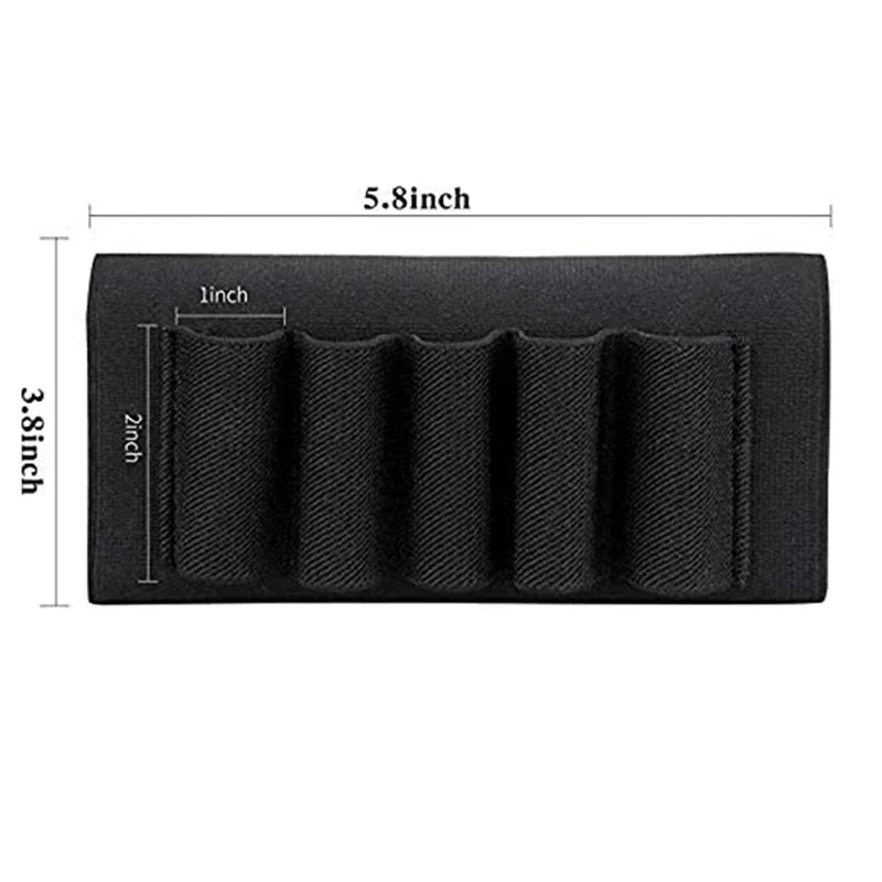 Escopeta táctica calibre 12/20, bolsa para cartuchos de reposa mejillas, bolsa para pistola de tiro, accesorios universales elásticos para pistola de caza - imagen 5
