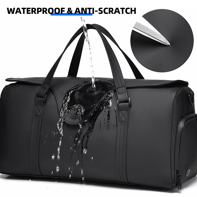 Bolso de mano para Fitness para hombre, natación, gimnasio, Yoga, paquete de zapatos húmedos y secos, bolso de hombro para viaje, Camping, viaje de negocios, bolsa de almacenamiento de equipaje grande - imagen 5