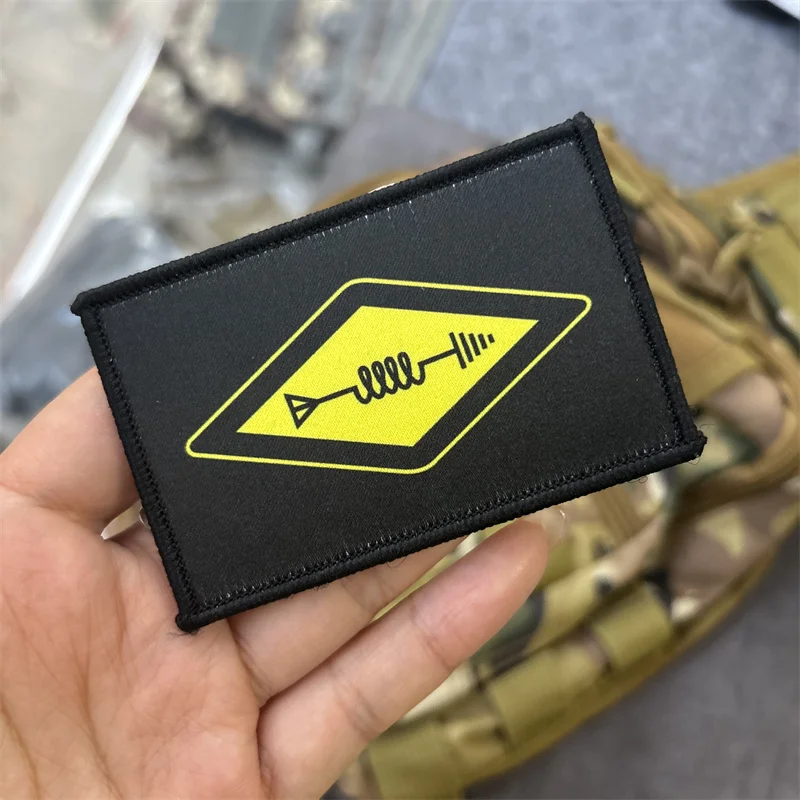 Parche táctico "Ham Radio" para ropa, insignia de moral, parche para brazalete impreso con gancho, pegatinas para mochila - imagen 4