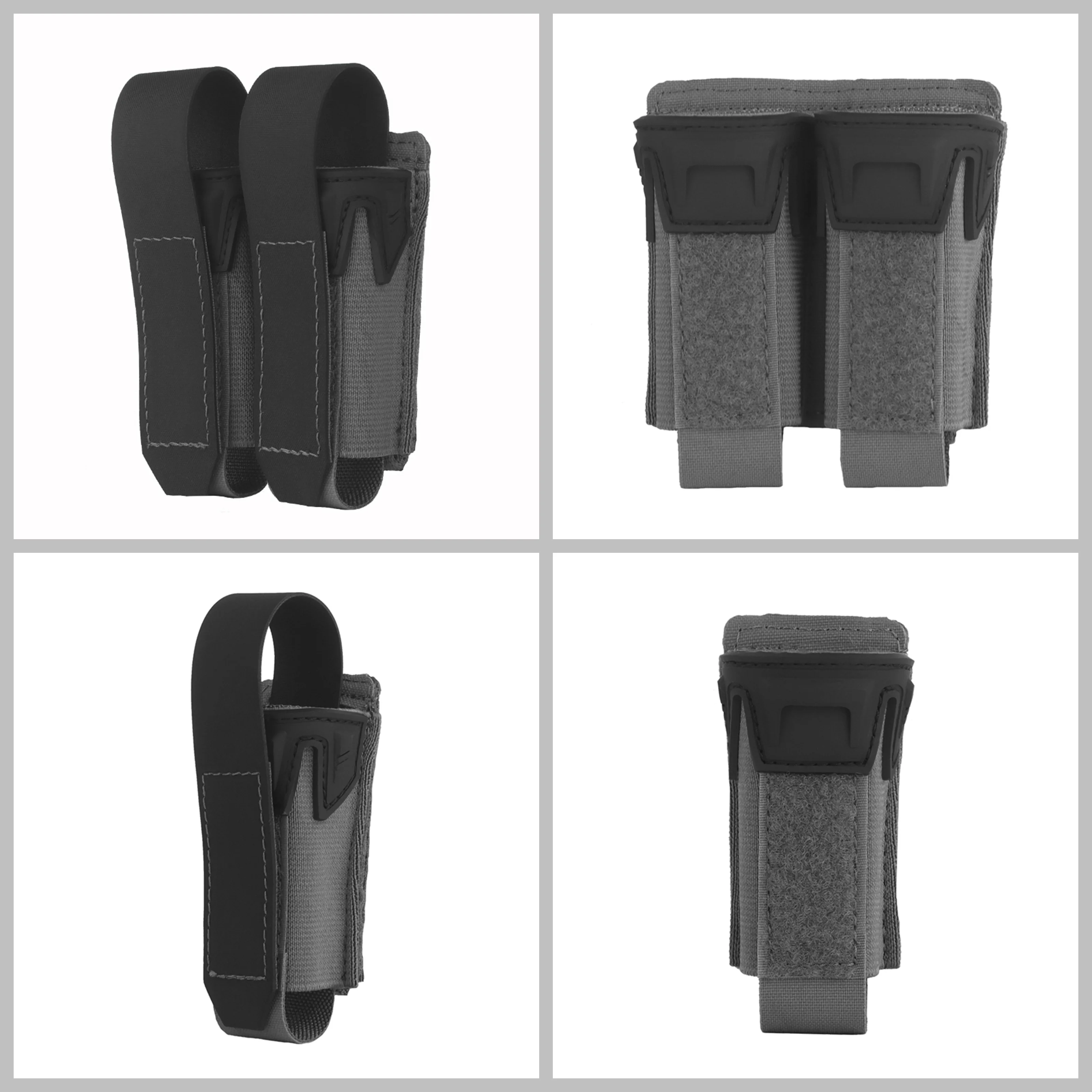 Bolsa táctica Mag de 9MM para Glock 17 19, bolsa MOLLE ajustable con cubierta a prueba de polvo, equipo EDC de caza Airsoft de alta resistencia - imagen 2