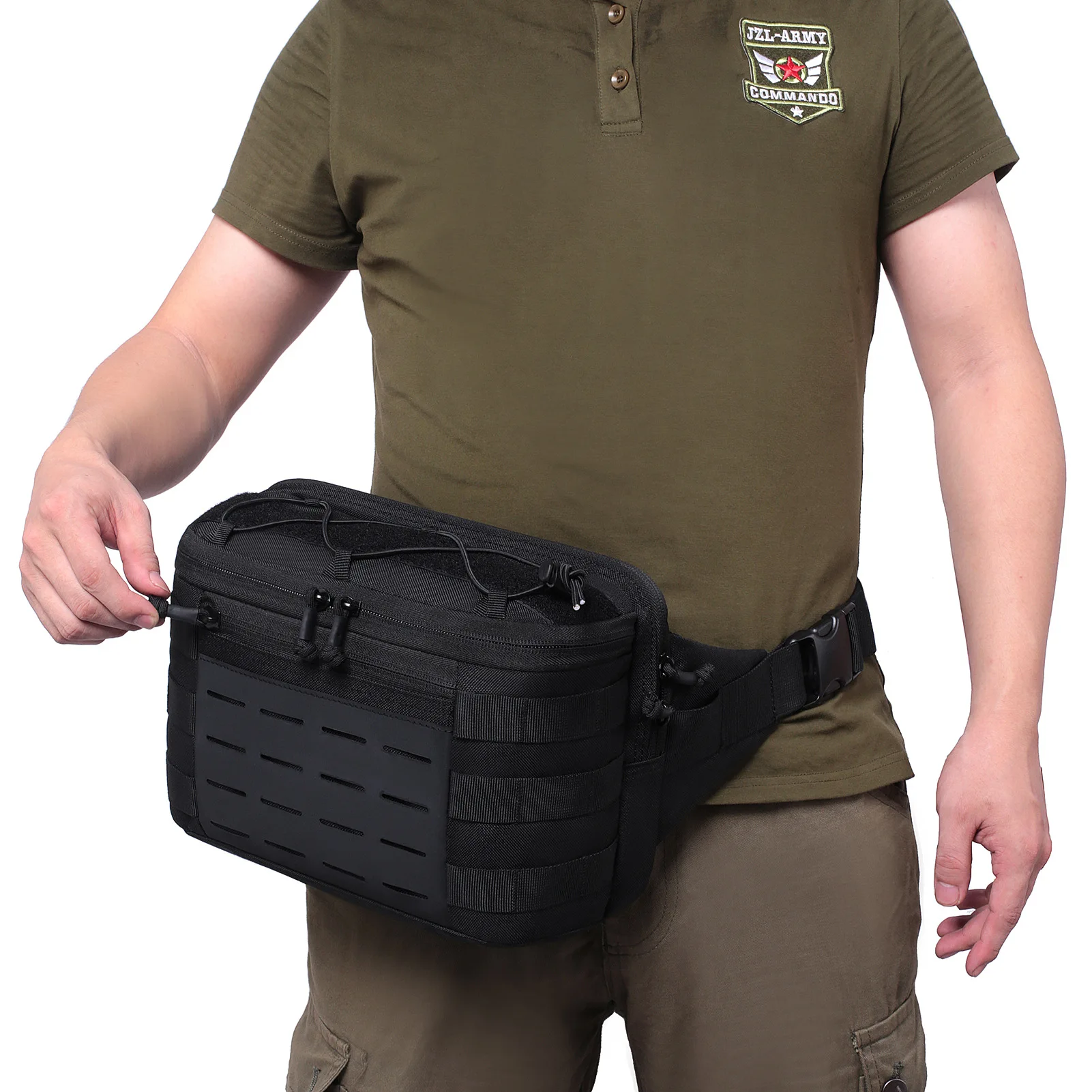 Mochila táctica para exteriores, riñonera de senderismo, bolsa EDC militar, cinturón de cadera para senderismo, pesca, Camping - imagen 2