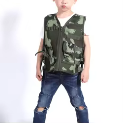 Chaleco táctico de camuflaje para niños – Caza, combate y juegos CS