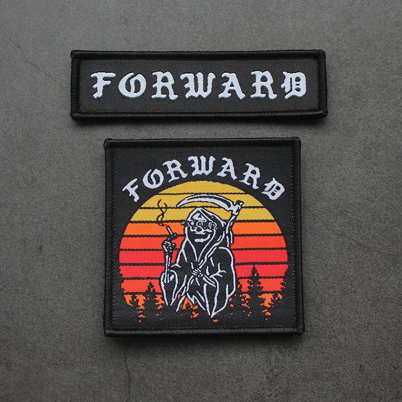 FOB Forward Devil Reaper parches bordados grupo de observaciones visión nocturna brazalete táctico DIY para ropa decoración de mochila - imagen 2