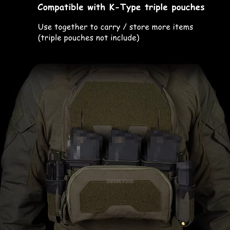 Bolsa táctica triple porta-cargadores MOLLE multicalibre - imagen 3