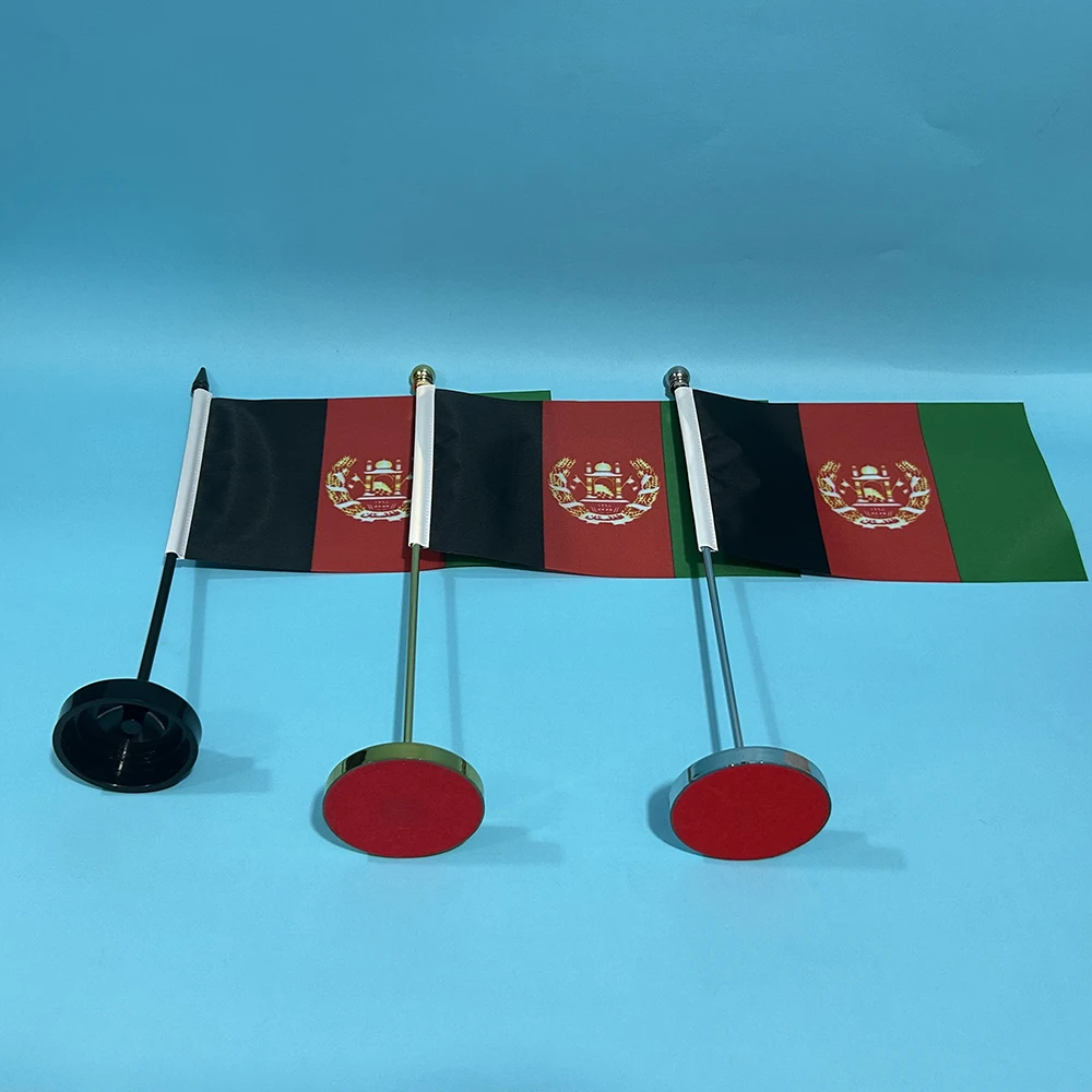 BANDERA DE SKY, bandera de escritorio de oficina, bandera de Afganistán, bandera de mesa de 14x21cm, bandera nacional de Afganistán, adornos de escritorio, banderas - imagen 2