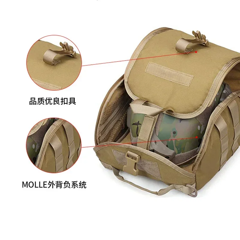 Paquete de bolsa para casco táctico, bolsa de transporte de almacenamiento Molle multiusos para deportes, caza, tiro, combate, casco rápido MICH Wendy - imagen 4