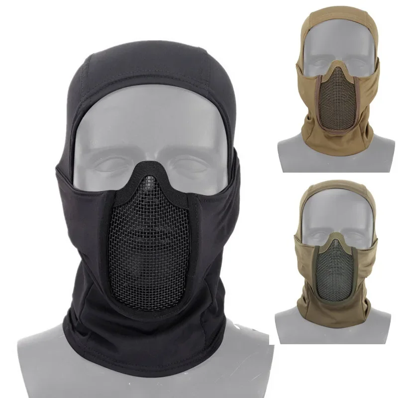 Máscara táctica malla metálica cara completa Airsoft Paintball
