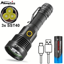 Linterna táctica LED SST40 USB recargable de alta potencia