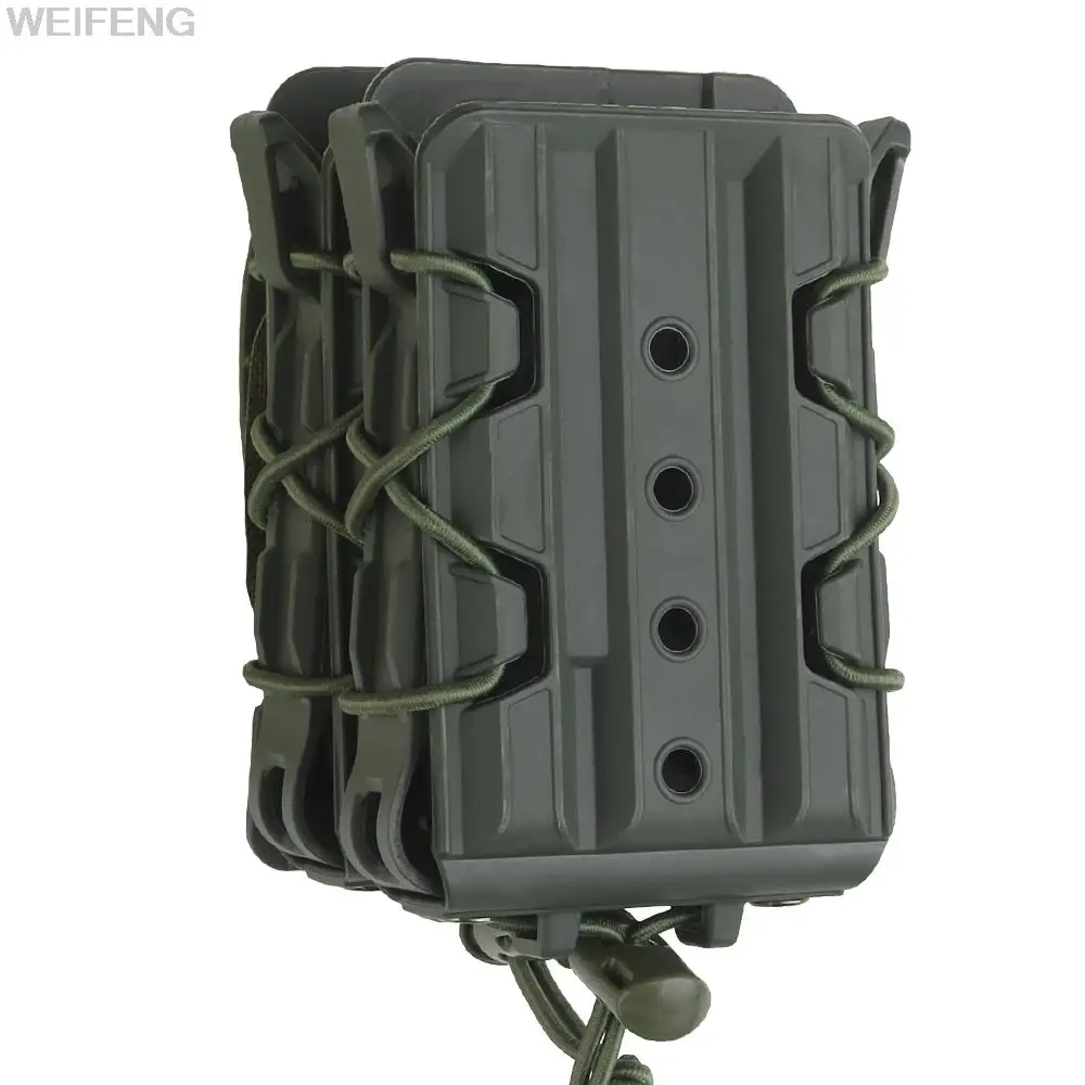 Bolsa de cargador doble/individual de 5,56mm para M4, AR15, AK 47, Molle, Accesorio militar de caza - imagen 4