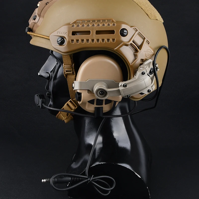 WADSN soporte de auriculares tácticos, adaptador de montaje de riel de casco de rotación rápida para Comtact II, auriculares Sordin, tiro, arma de caza - imagen 5