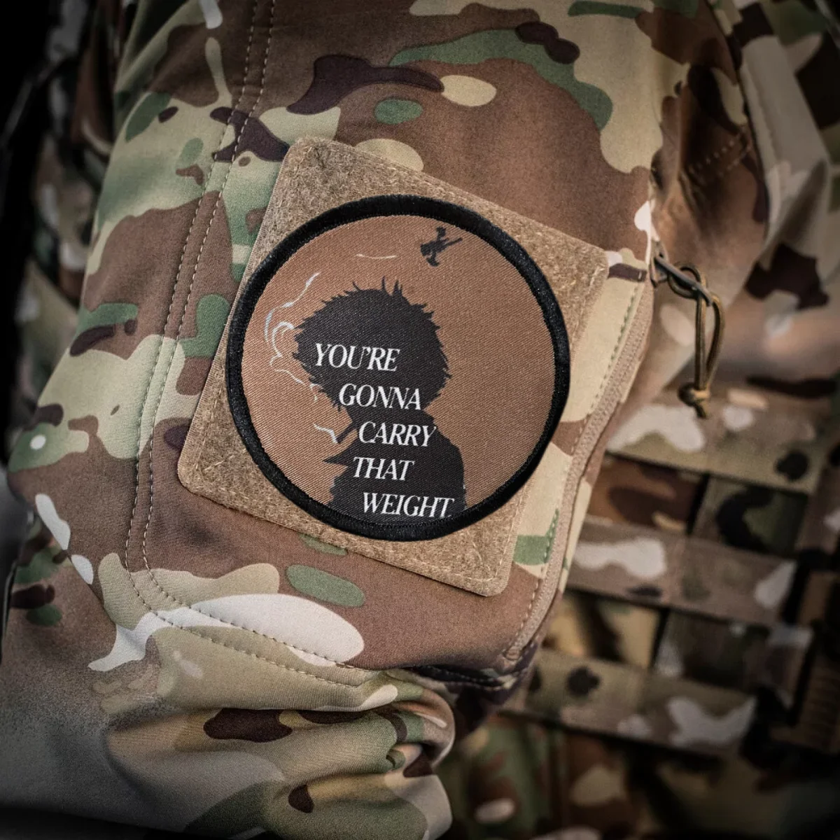 Eres llevaré ese parche de moral táctico, parche divertido de gancho y bucle, insignia del ejército militar Airsoft, brazalete, pegatina impresa para mochila - imagen 3