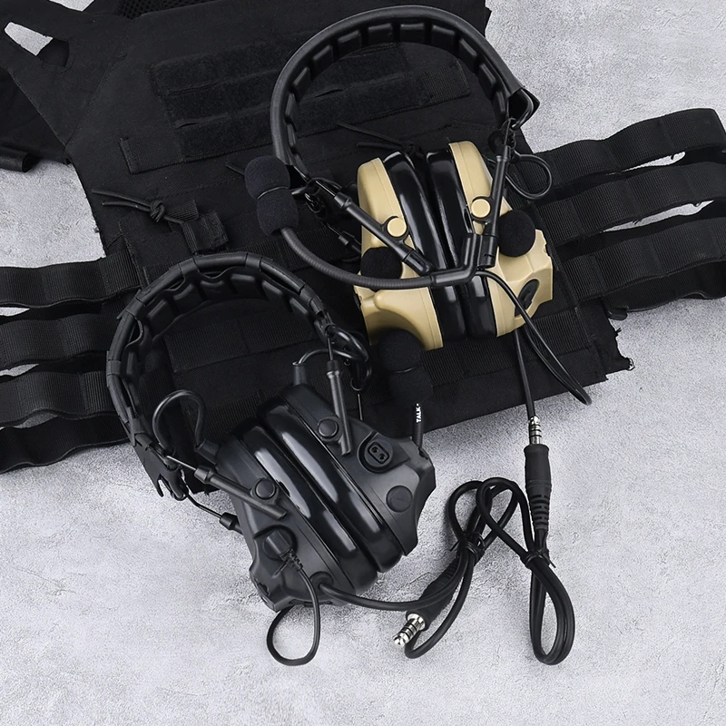 WADSN COMTAC III auriculares tácticos captación activa micrófono con cancelación de ruido comunicación para caza al aire libre protección auditiva - imagen 2