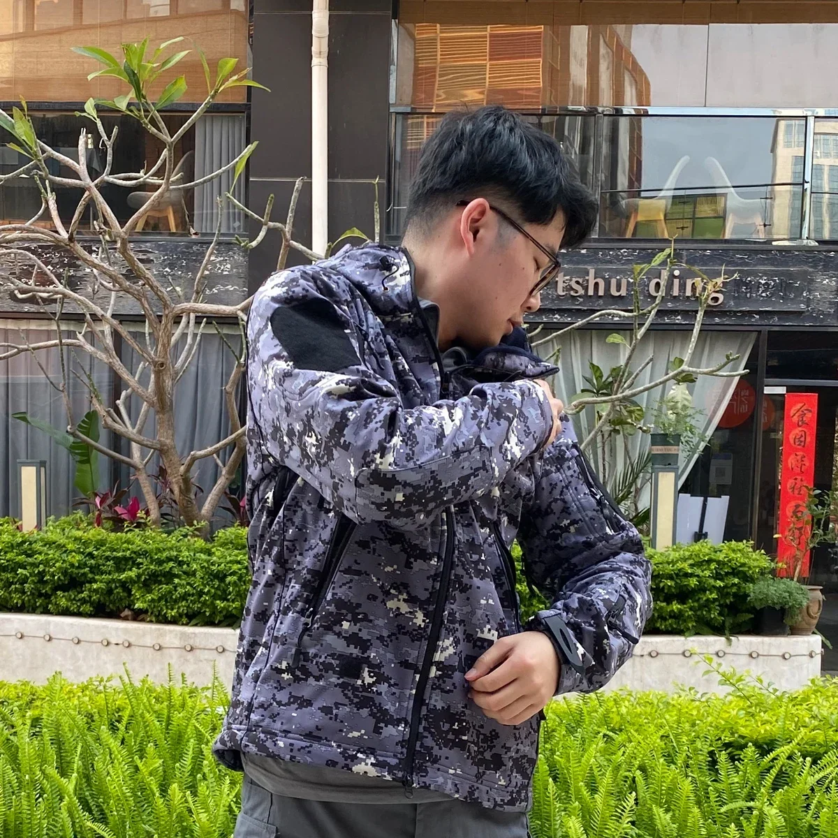 Abrigos impermeables a prueba de viento de camuflaje para hombre, Tops para hombre, senderismo al aire libre, forro polar de concha suave, chaquetas tácticas gruesas y cálidas, talla S-5XL - imagen 5