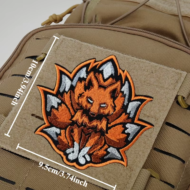 Parche bordado militar on Fire Trash Can – Insignia táctica para mochila - imagen 3
