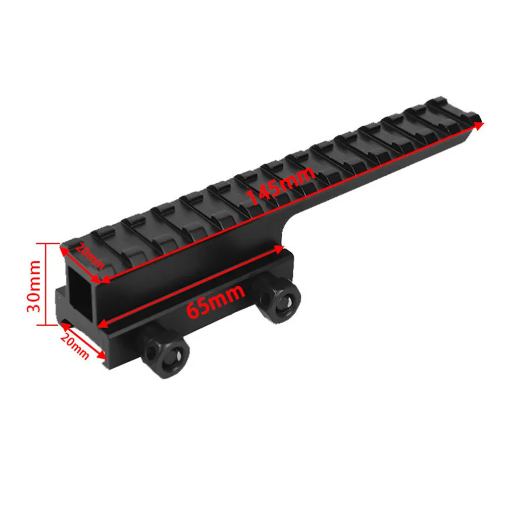 Adaptador de montaje vertical de extensión de riel Picatinny táctico de 20mm para mira telescópica, convertidor de montaje para linterna con mira láser, altura 17/30mm - imagen 3