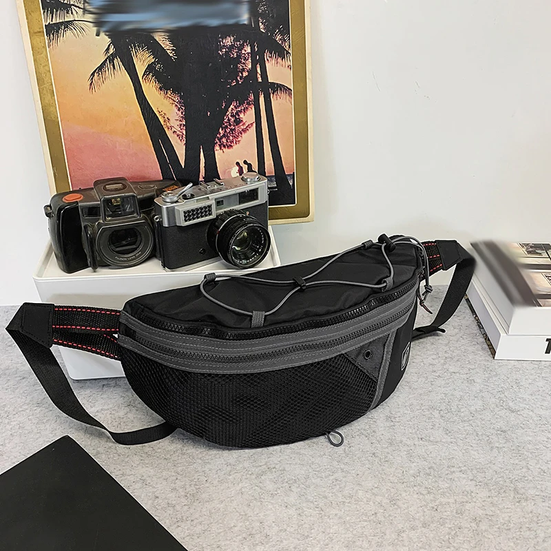 Bolsa de pecho para gimnasio y motocicleta, bolsa de cintura para deportes, desplazamientos, compras, viaje, ocio grande, riñonera de fin de semana de corta distancia - imagen 2