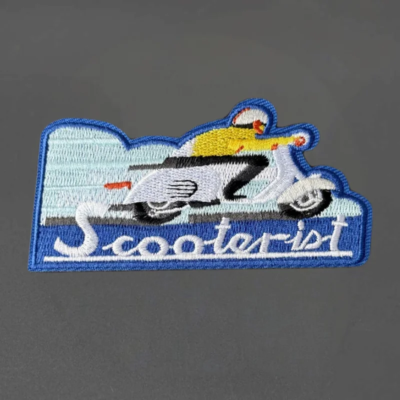 Parche Bordado con Diseño de Chevron para Motociclistas, Insignia Táctica con Velcro, Adhesivos Decorativos para Mochilas, Parches para Ropa - imagen 2