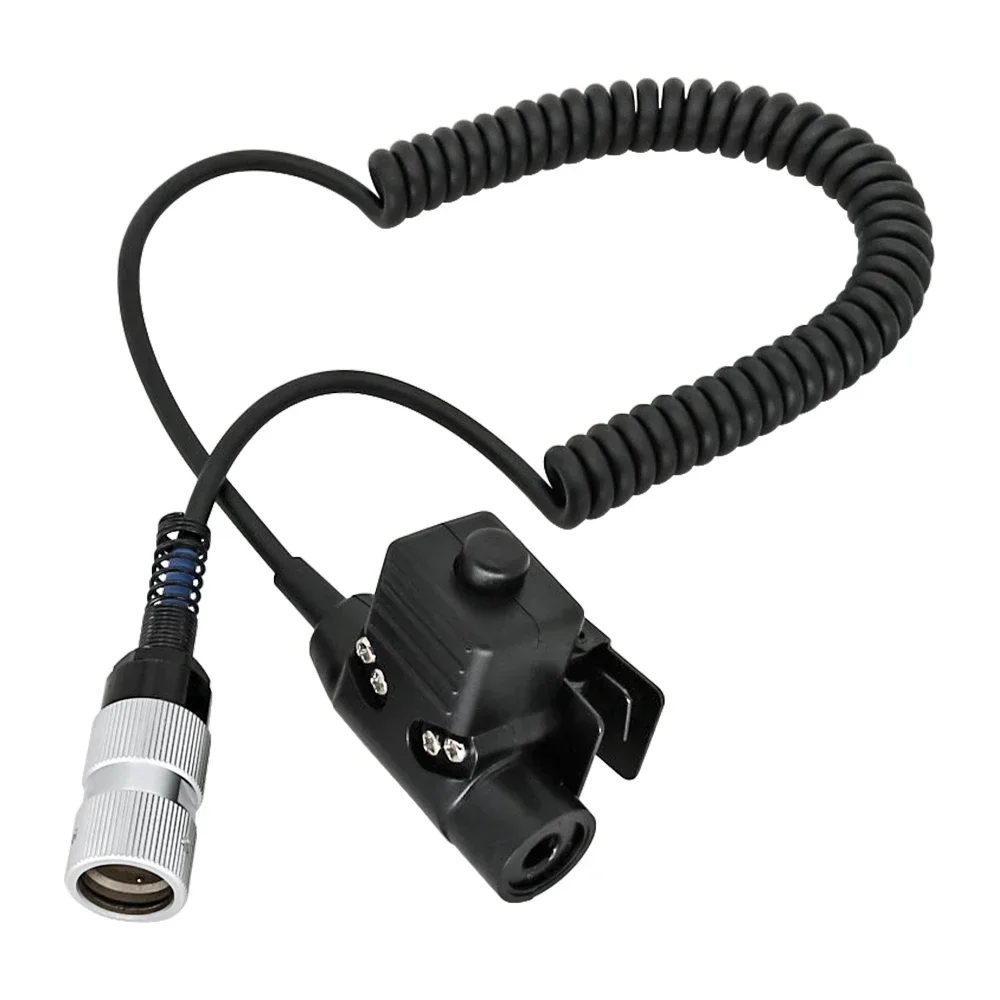 Adaptador de auriculares tácticos Ptt U94 Ptt de 6 pines para intercomunicador PRC 152 PRC 148 para auriculares PeltorCOMTA MSA Airsoft - imagen 5