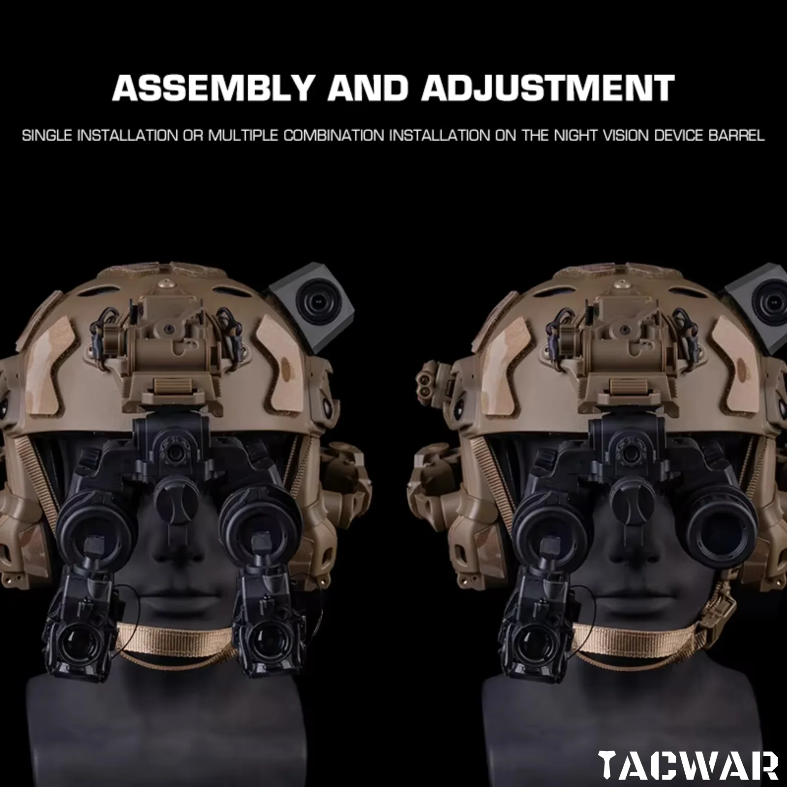 AN/PVS31 Gafas de visión nocturna binoculares de doble tubo, accesorios simulados con fusión térmica, casco Airsoft, accesorios para caza, Cosplay - imagen 5