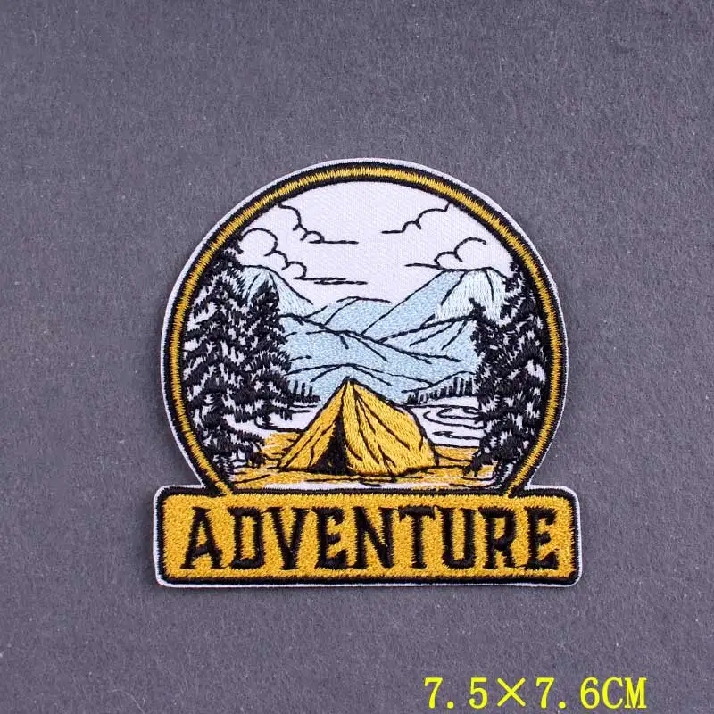 Parches bordados de rayas para ropa, insignias de parche para acampar en mochila, bricolaje, aventura, planchar en la ropa - imagen 2