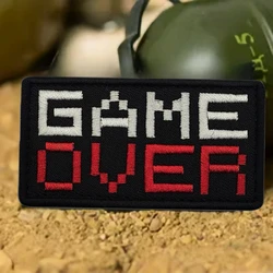 Parche de moral bordado Game Over – Táctico gancho y bucle