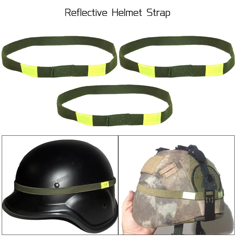 Casco de 3 piezas, banda luminosa especial de ojo de gato, banda elástica reflectante para M1, M88, MICH, escalada al aire libre, juegos de combate, accesorio para casco - imagen 2