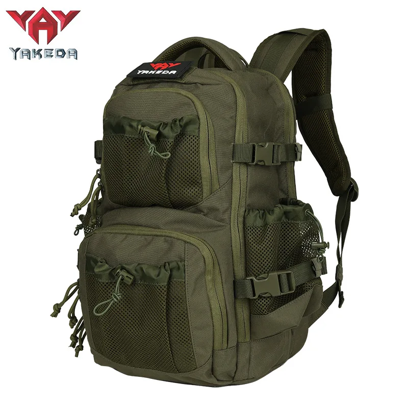 Yakeda-mochila militar impermeable de nailon para hombre, morral táctico de 22L, 1000D, para exteriores, Camping, caza, MOLLE - imagen 2