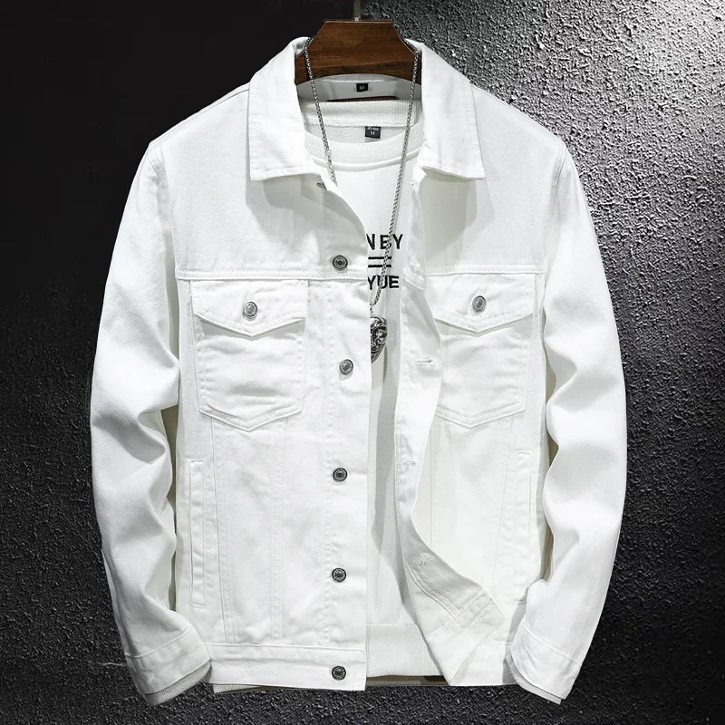 Chaqueta vaquera hombre clásica vintage verde militar urbana informal - imagen 5