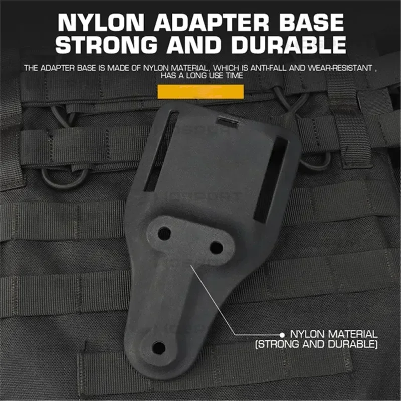 Correa táctica para pierna KYDEX, adaptador de funda de pistola de 17CM para caza Airsoft Glock 1911 P226, cinturón QLS con plataforma - imagen 4