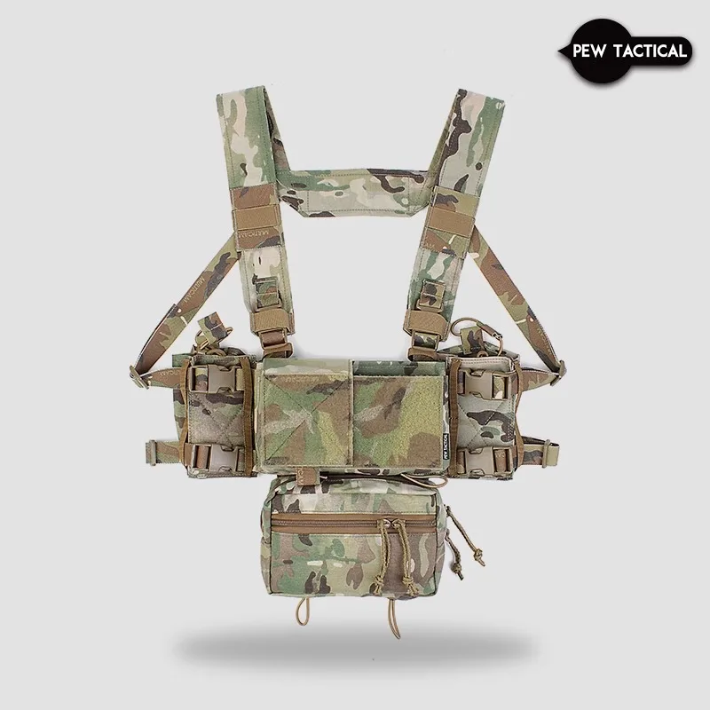 Pew táctico MK3 MK4 SS bolsas de plataforma de pecho para 9mm/5,56 Mag bolsa portador de placa Chaleco Tactico camuflaje Airsoft - imagen 2