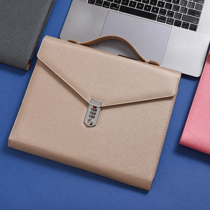 Lawaia-Bolsa de almacenamiento de documentos importantes con bloqueo de contraseña para hombre, impermeable, organizador de paquetes de archivos, bolsas de documentos de seguridad - imagen 5