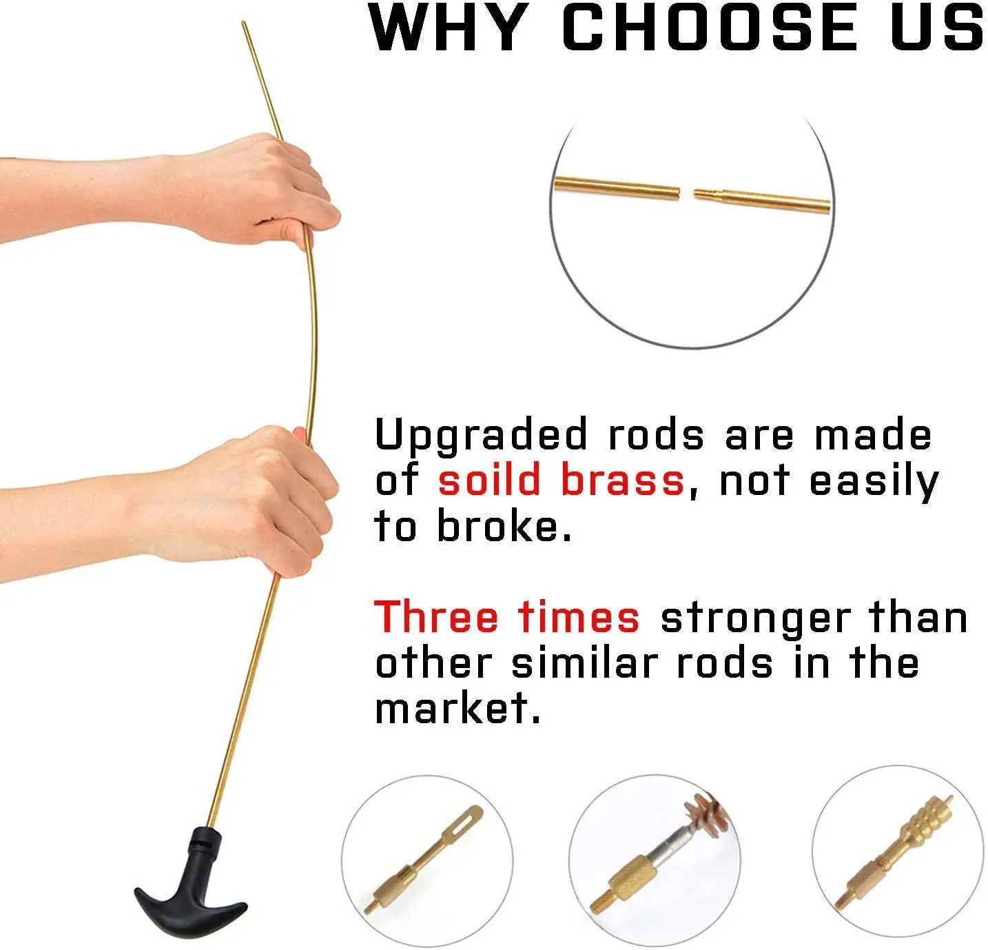 Kit de limpieza de pistola de caza, caja de herramientas, pistola de Rifle profesional, cepillos de latón limpios, soporte AK47, kit de limpieza de Rifle de 9mm, todos los calibres - imagen 2