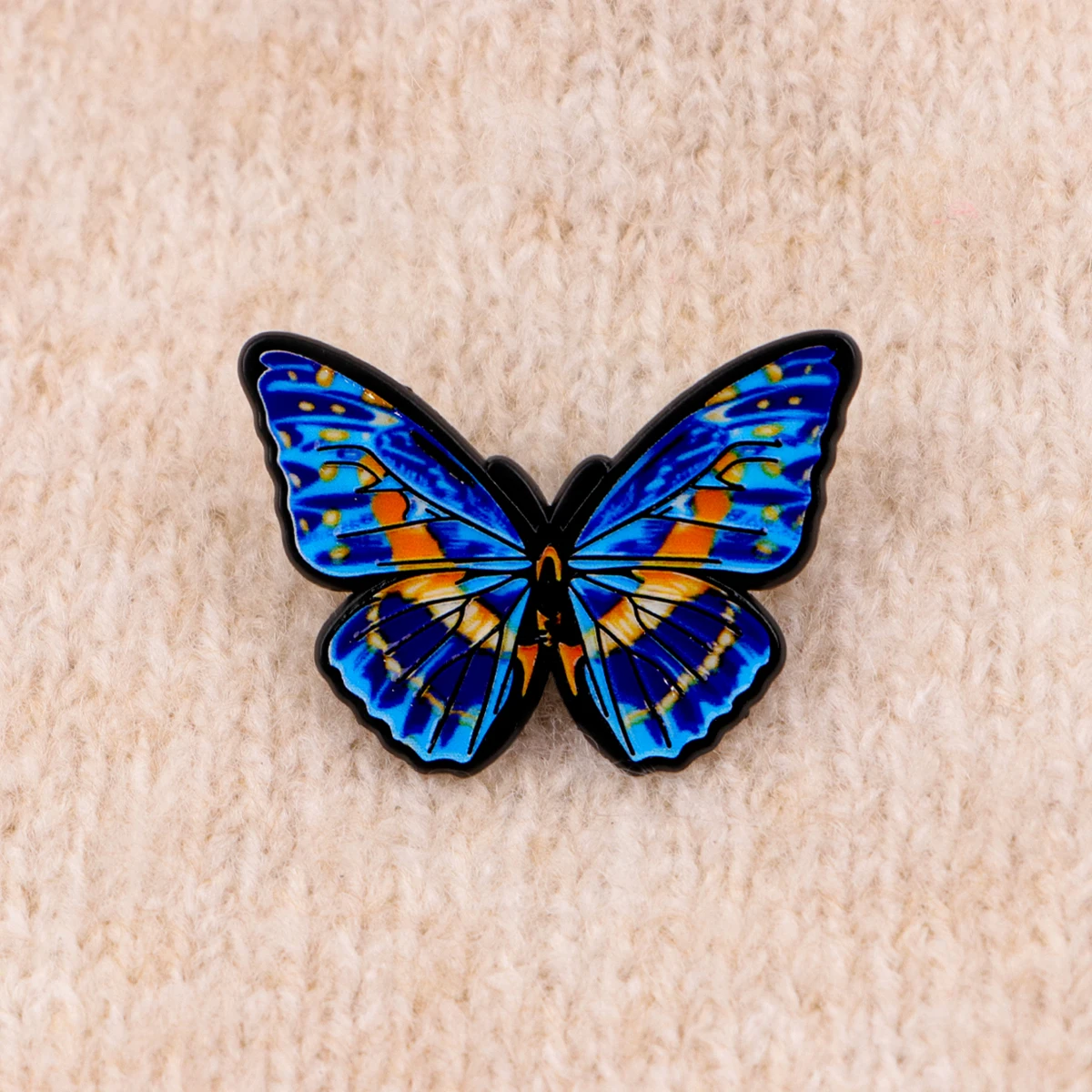 Pin esmaltado de mariposa colorida, Pin de solapa, broche de dibujos animados, conjunto de decoración de ropa, alfileres de Metal, mochila, sombrero, insignia, accesorios, 5 uds. - imagen 4