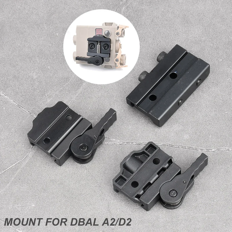 Airsoft DBAL A2 D2 montaje QD Base instalación rápida quitar Metal plástico ajuste riel de 20mm para DBAL PEQ asiento de montaje accesorios láser - imagen 2