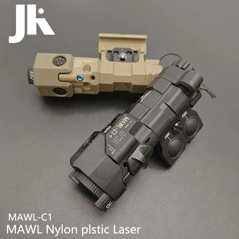 Linterna táctica de nailon MAWL C1 con láser verde, luz de relleno IR, luz LED para mira de arma, compatible con riel Picatinny de 20mm - imagen 3