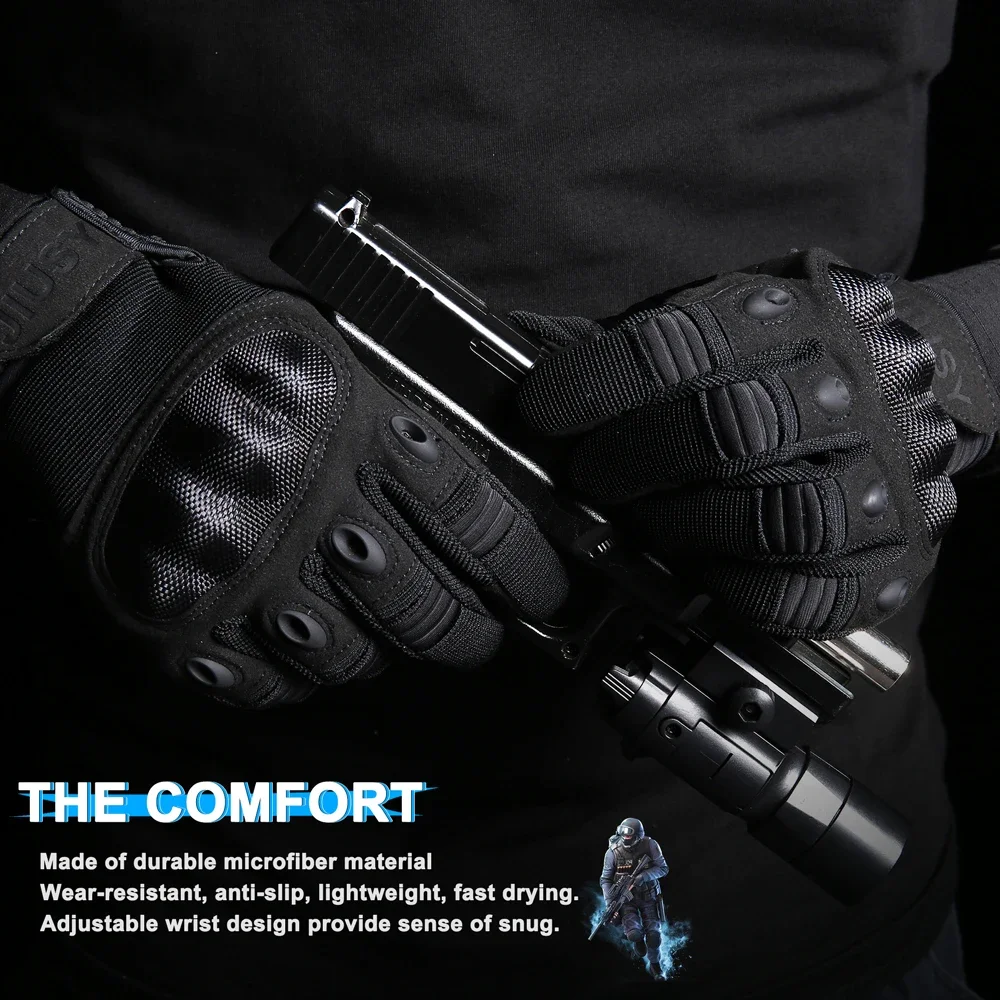 Guantes tácticos de dedo completo Airsoft combate Paintball tiro caza combate conducción al aire libre trabajo pantalla táctil antideslizante hombres mujeres - imagen 3