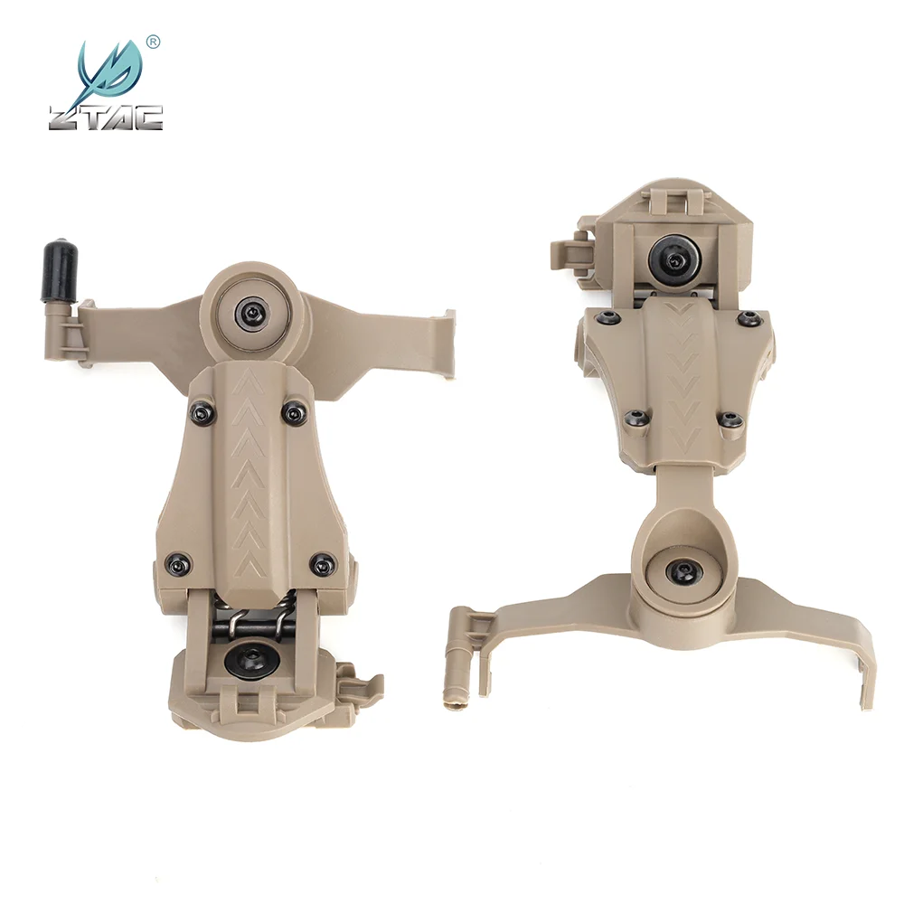 Kit de montaje de riel de soporte de casco táctico Z-TAC, adaptador de riel de casco de arco para auriculares tácticos ZCOMTA II ZCOMTA III Airsoft - imagen 4