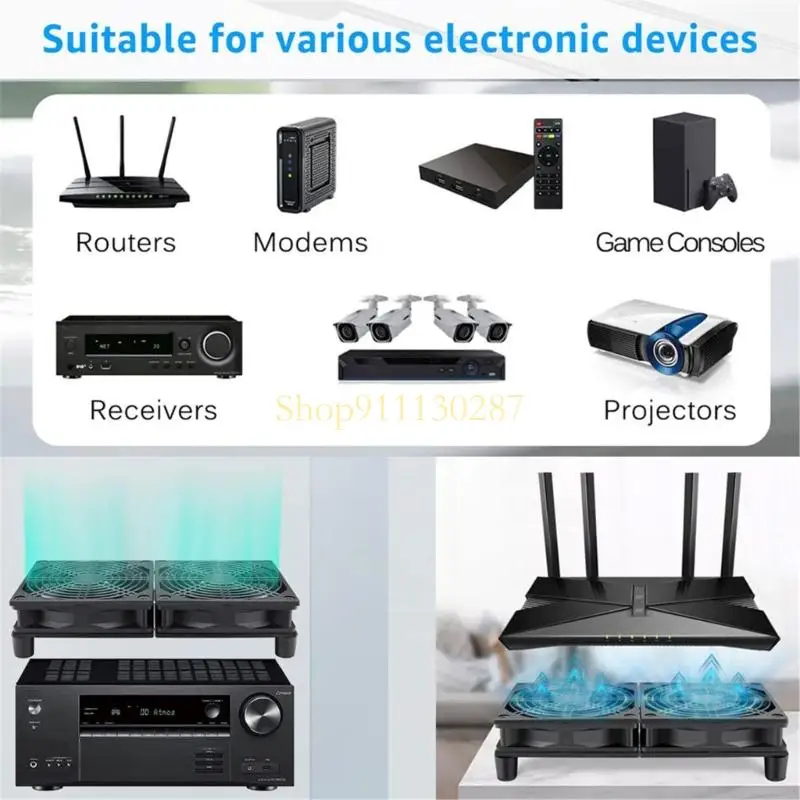 Paquete J1HC 2 ventilador enfriamiento 120 mm con ajuste velocidad 3V a 12V para actuaciones - imagen 4