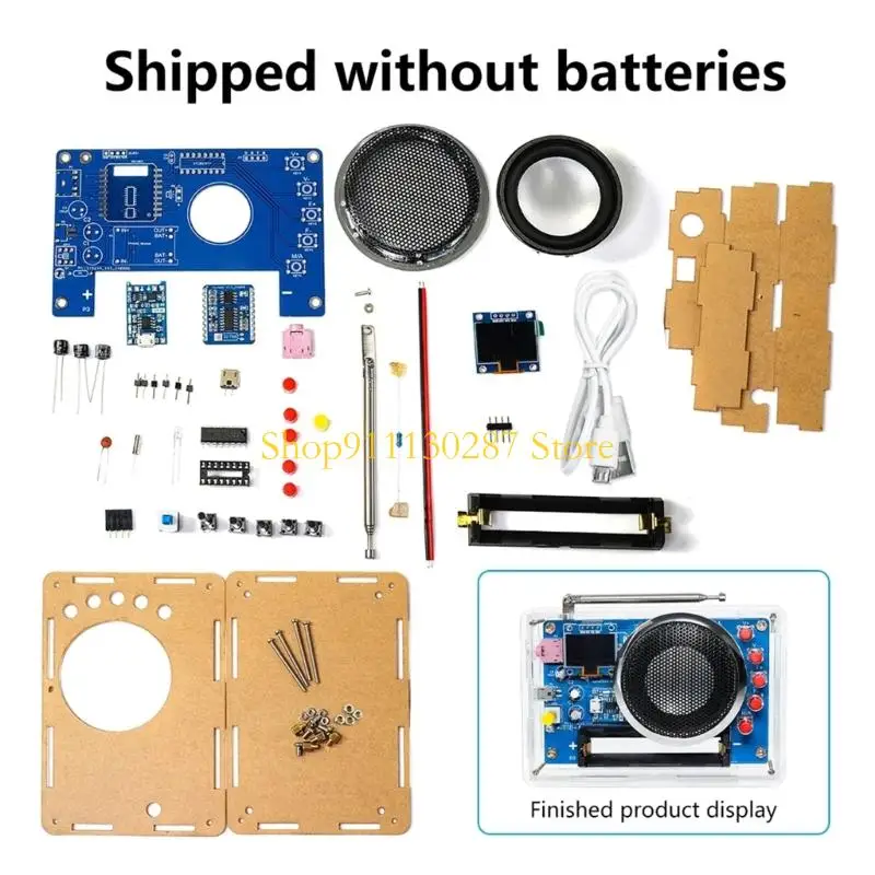 bricolaje radio FM J1HC con diseño recargable y pantalla visibilidad - imagen 3